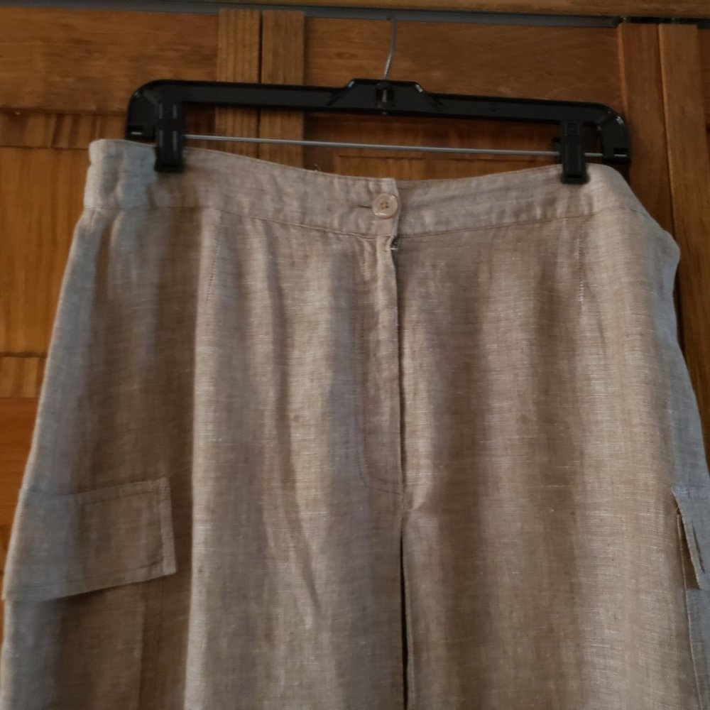 WILLI SMITH light brown linen skirt sz 10 woman's - Picture 2 of 3